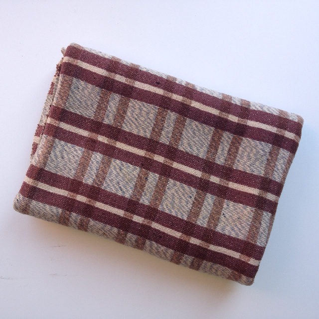 BLANKET, Picnic Blanket - Brown Grey Tartan